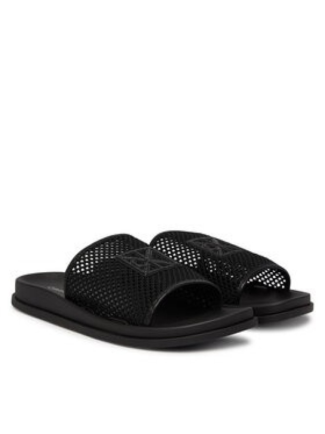 Calvin Klein Klapki Mesh Mule Slides HW0HW02889 Czarny