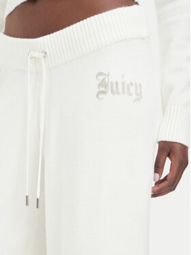Juicy Couture Spodnie dzianinowe JCWBJ226310 Kremowy Relaxed Fit