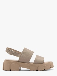 Beżowe sandały na masywnym spodzie