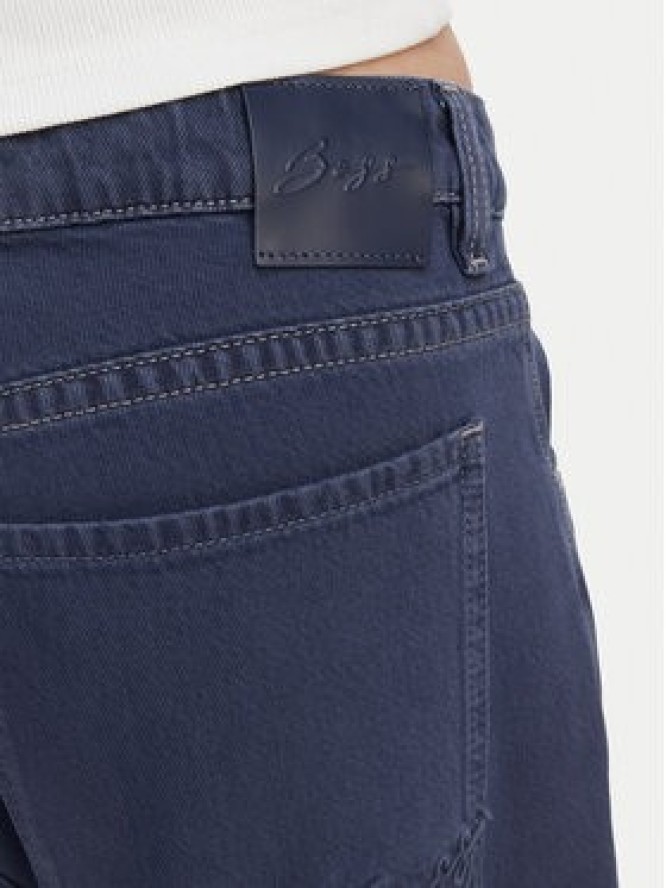 BOSS Jeansy Slouchy 50552533 Granatowy Wide Leg