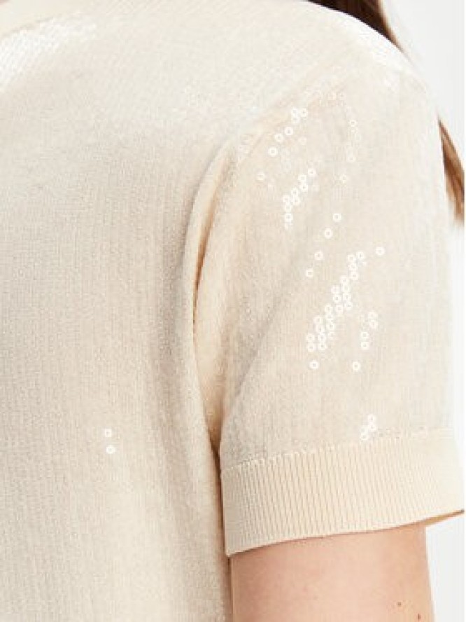 Guess Sweter W5YR21 Z3E70 Écru Regular Fit