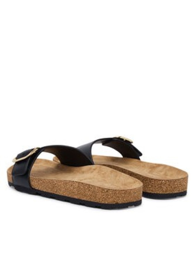 Tommy Hilfiger Klapki Cork Footbed Slip-On Sandals FW0FW09344 Czarny