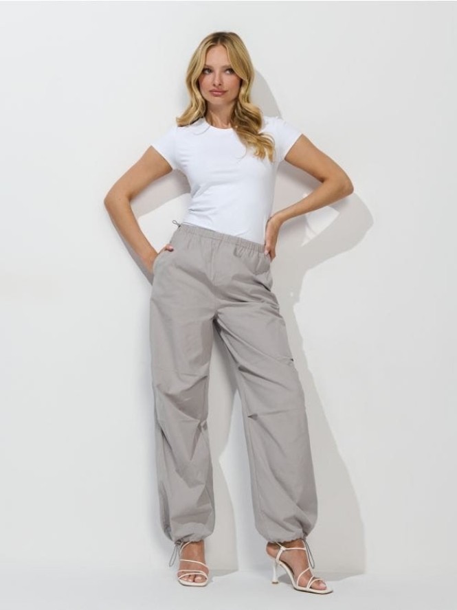 Spodnie parachute - szary