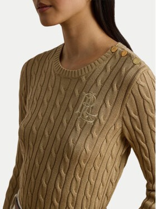 LAUREN RALPH LAUREN Sweter 200P14039006 Beżowy Regular Fit