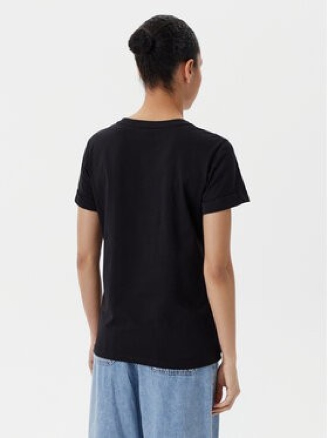 Liu Jo Sport T-Shirt TA5180 JS923 Czarny Regular Fit