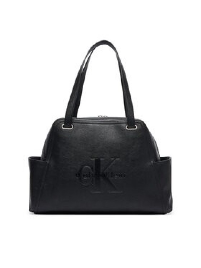 Calvin Klein Torebka Pockets Monologo Tote LV04F3689G Czarny