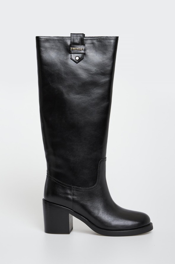 Kozaki damskie skórzane TWINSET