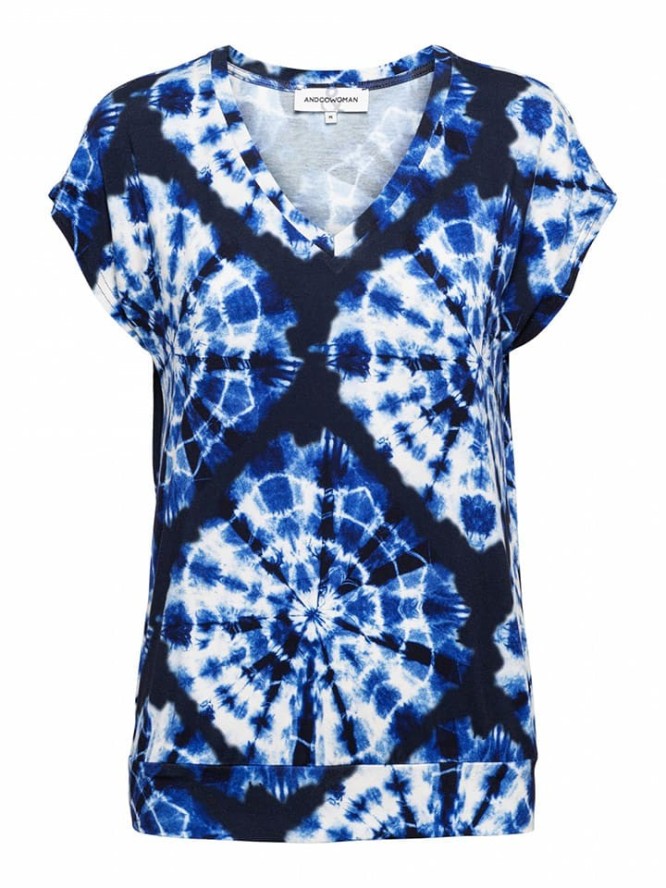 &Co Woman Koszulka "Lucia" w kolorze granatowo-niebieskim rozmiar: M