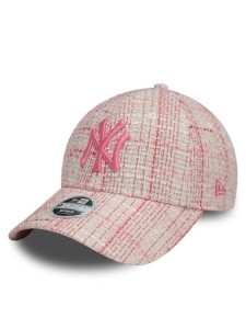New Era Czapka z daszkiem New York Yankees Tweed 9Forty 60595382 Różowy