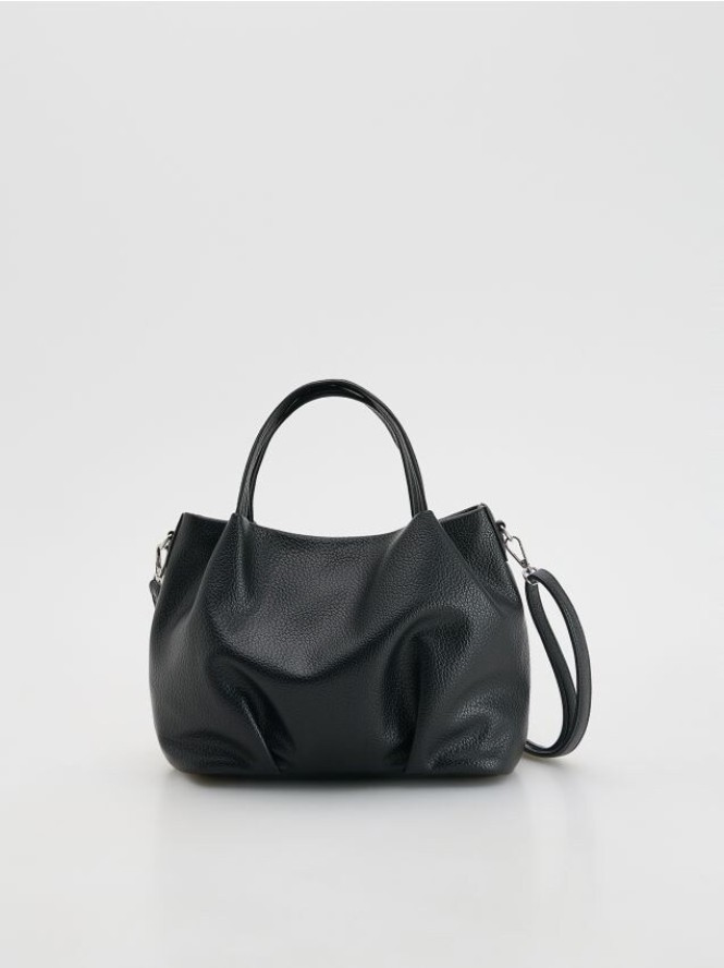 Torebka bucket z paskiem - czarny