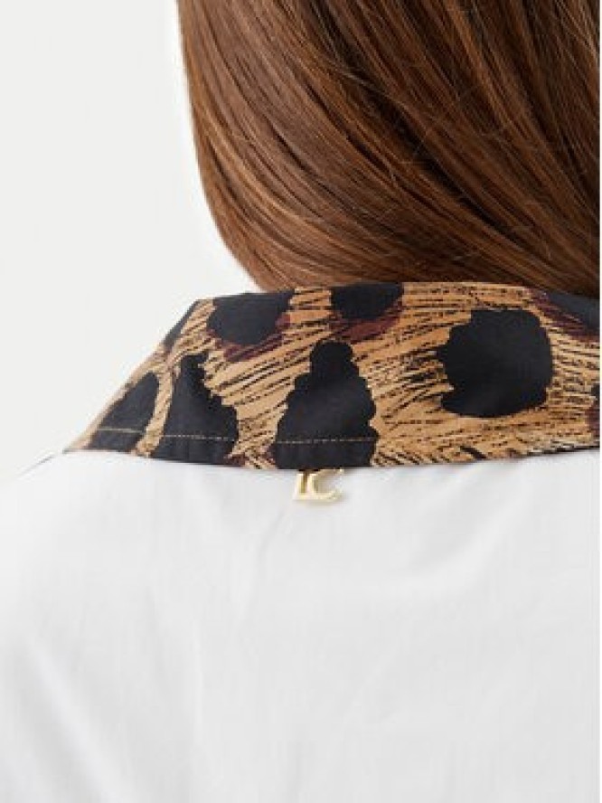 LOLA CASADEMUNT Sukienka koszulowa LS2515040 Biały Regular Fit