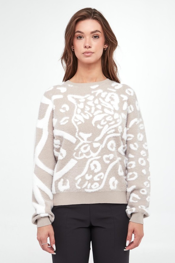 Sweter damski ze zwierzęcym wzorem SPORTALM