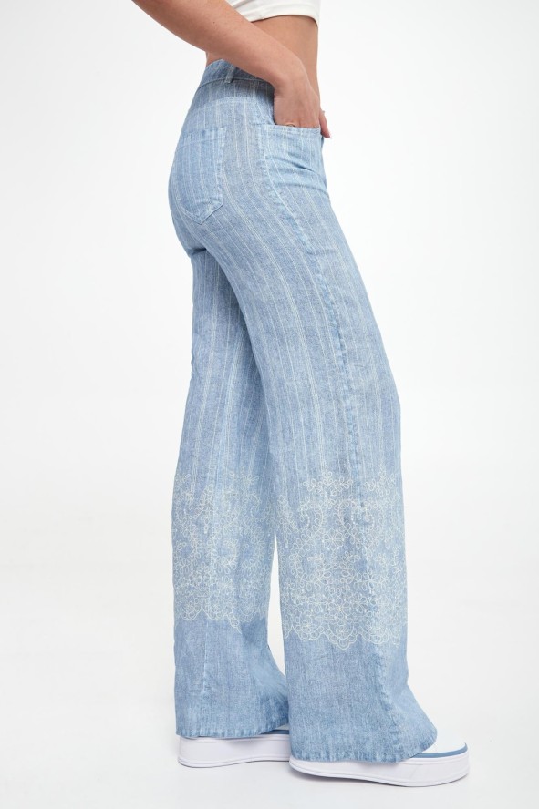 Spodnie damskie lniane ERMANNO FIRENZE