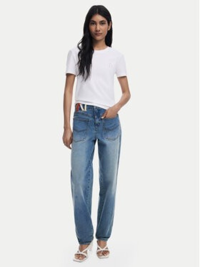 Desigual T-Shirt Amber 25WWTK07 Biały Regular Fit