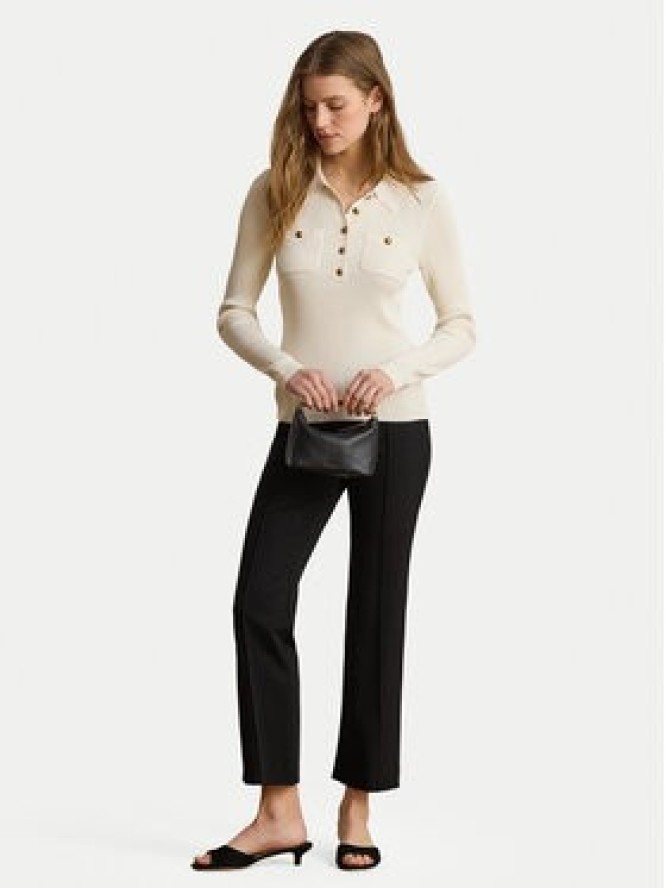 LAUREN RALPH LAUREN Sweter 200P03459003 Kremowy Slim Fit