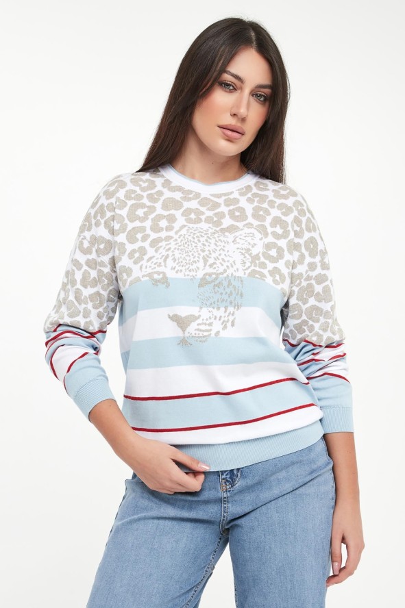 Sweter damski z wzorem zwierzęcym SPORTALM