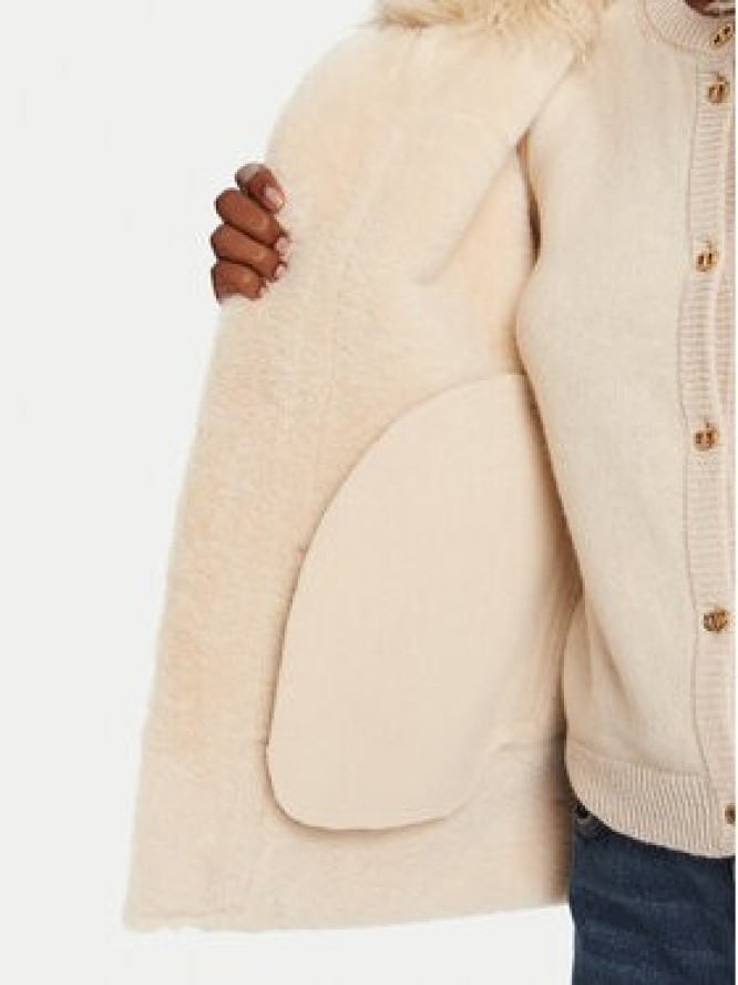 TWINSET Kurtka z imitacji skóry 252TP2410 Beżowy Regular Fit