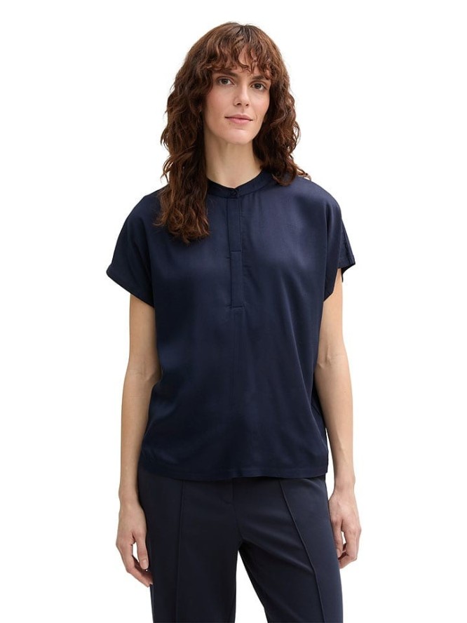 Tom Tailor Bluzka w kolorze granatowym rozmiar: S