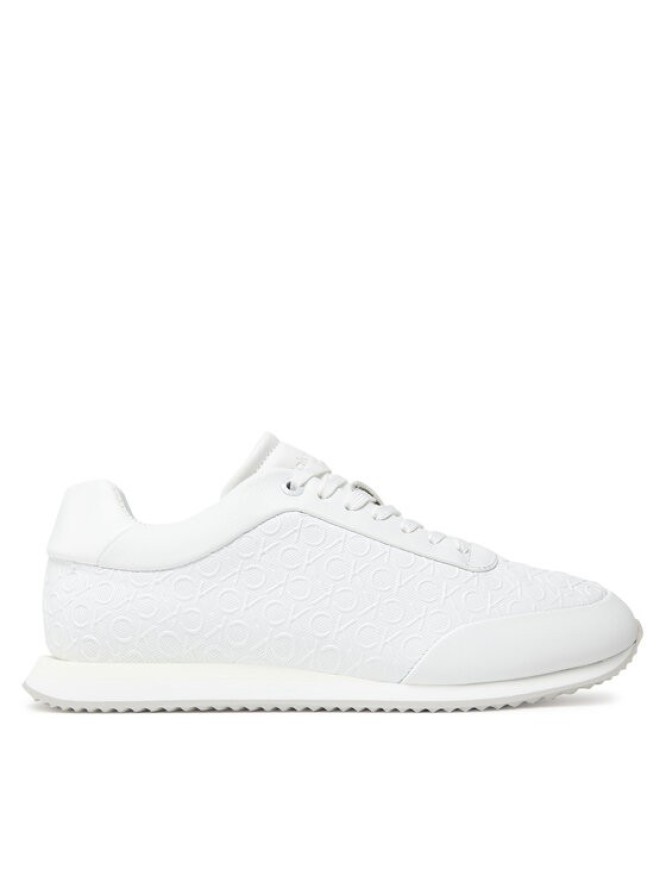 Calvin Klein Sneakersy Runner Lace Up Mono Pu HW0HW02574 Biały