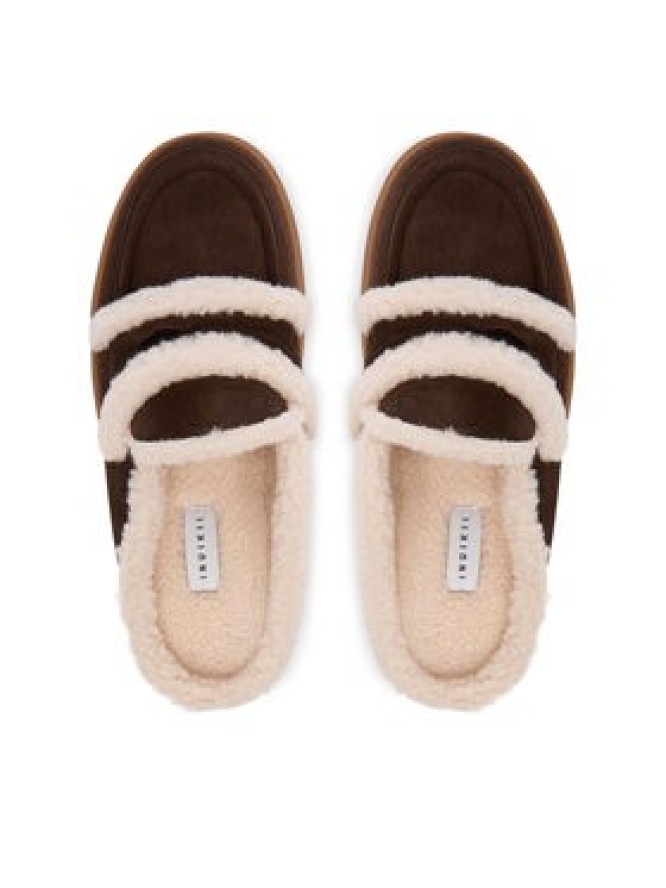 Inuikii Klapki Mule Wool 1004.017.0011 Brązowy