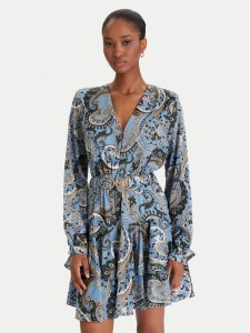 Guess Sukienka codzienna W5BK53 W2770 Niebieski Regular Fit