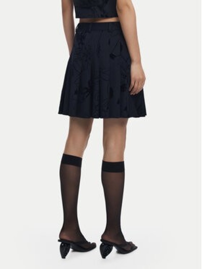 Desigual Spódnica mini Flock 25WWFW10 Czarny Regular Fit