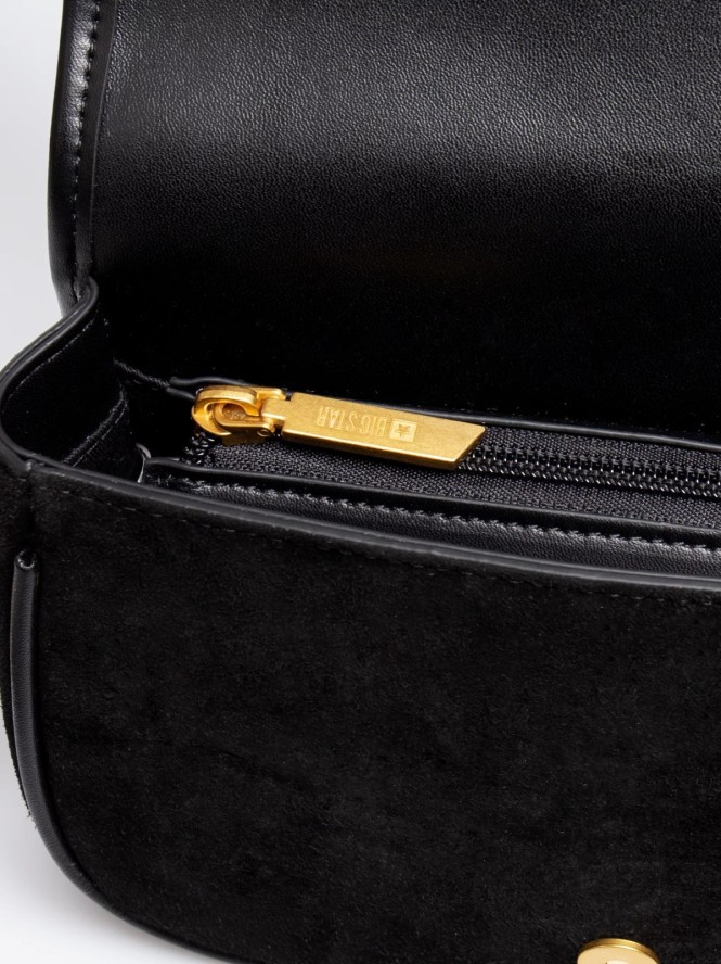 Torebka damska skórzana na ramię czarna Monique 906