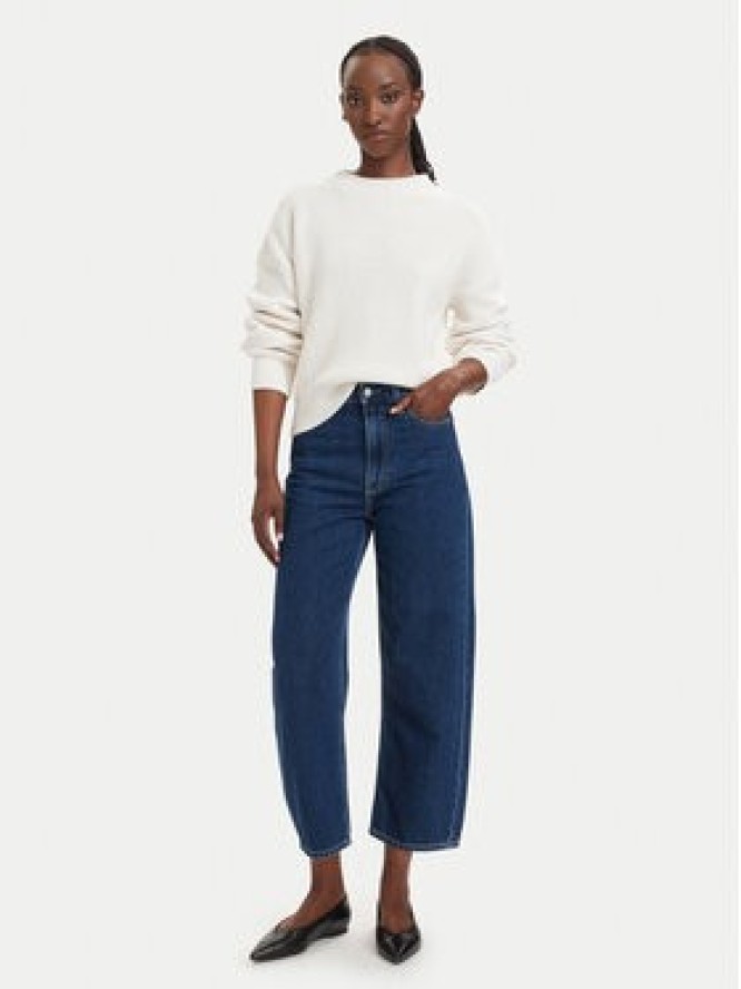 HUGO Sweter Slogerya_B 50565449 Kremowy Regular Fit