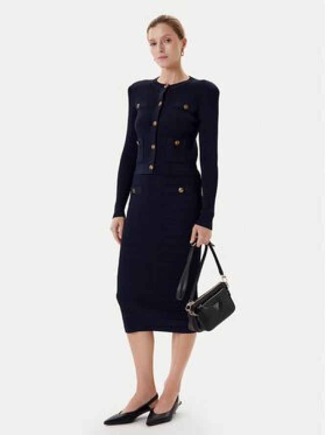 Guess Spódnica mini W5YD66 Z0130 Granatowy Slim Fit