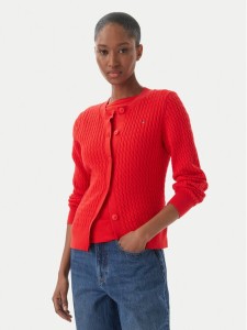 Tommy Hilfiger Kardigan WW0WW43329 Czerwony Regular Fit