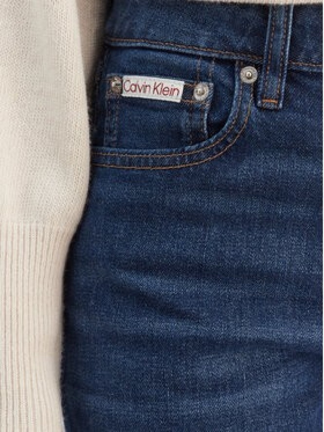 Calvin Klein Jeans Jeansy Mid Rise Slim Blue Orbit LV047C778G Niebieski Slim Fit