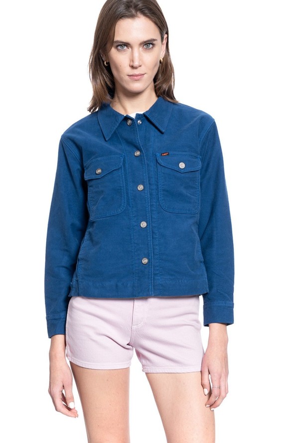 LEE MILITARY OVERSHIRT ESTATE BLUE DAMSKA KURTKA PRZEJŚCIOWA L51BQN17 112111514
