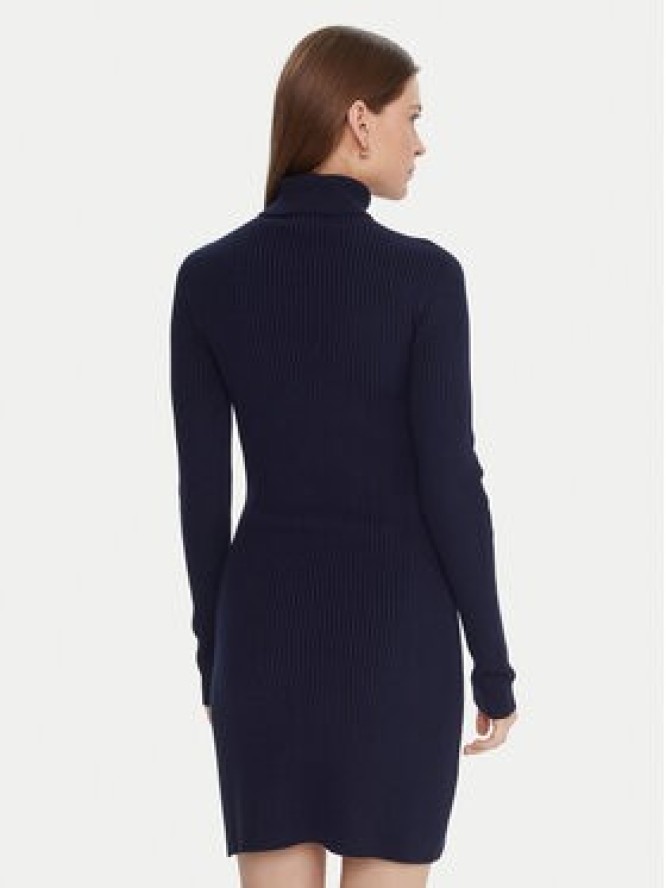 Kontatto Sukienka dzianinowa 3M0827C Granatowy Slim Fit