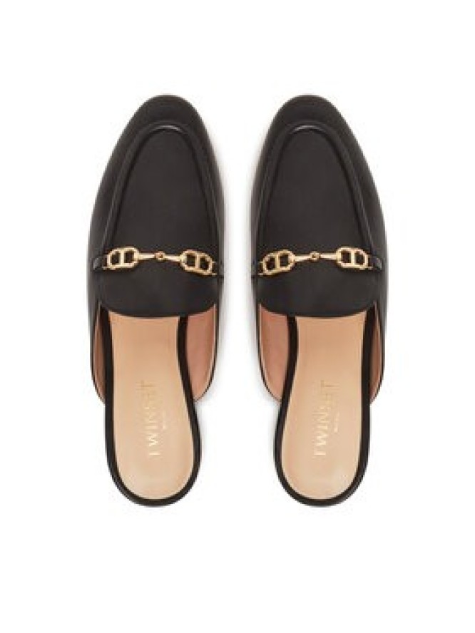 TWINSET Klapki 251TCP136 Czarny