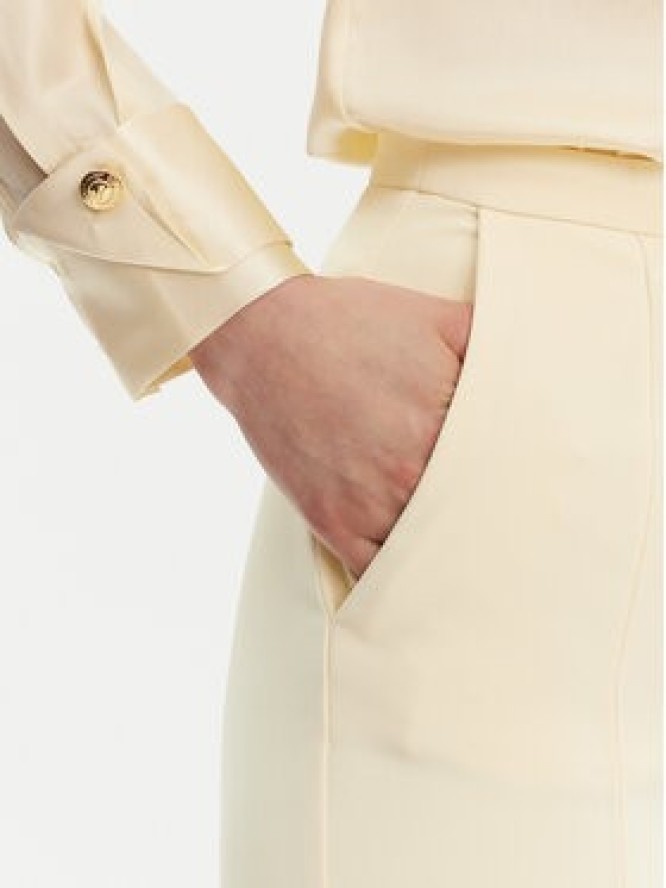 Elisabetta Franchi Spodnie materiałowe PA-076-51E2 Żółty Regular Fit