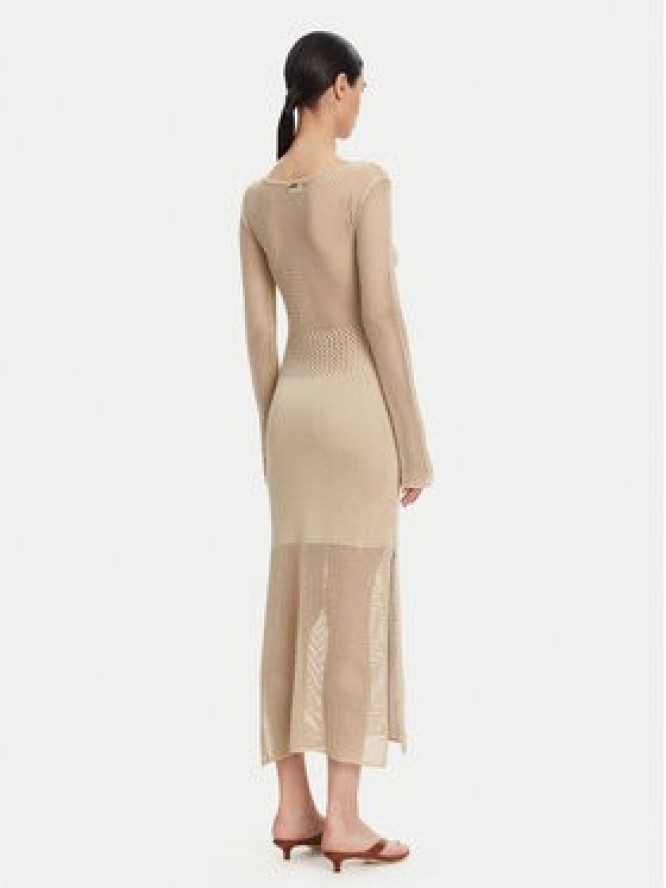 Fracomina Sukienka dzianinowa FS25SD5004K514O7 Beżowy Slim Fit