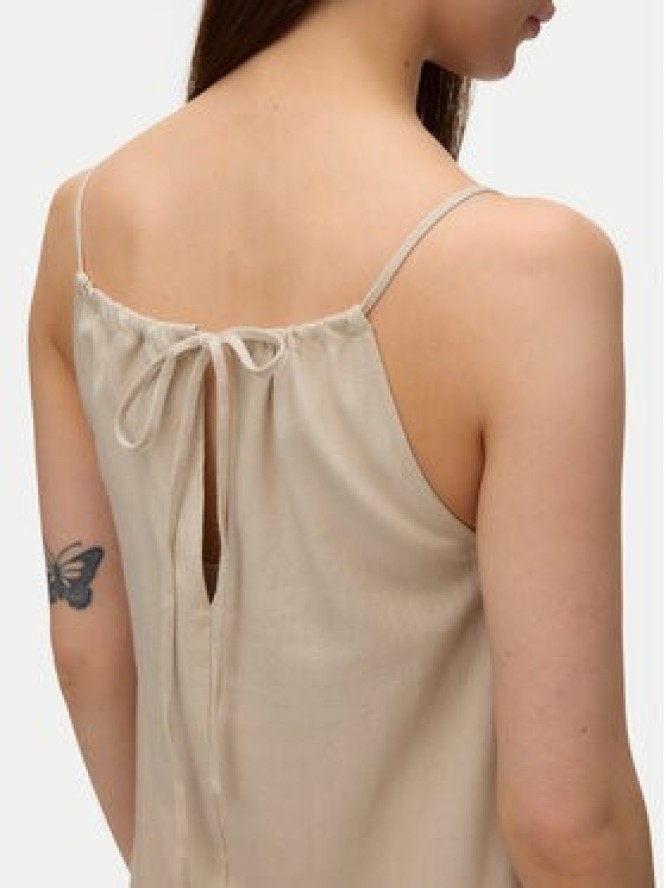 Vero Moda Sukienka letnia Emilo 10340519 Beżowy Loose Fit