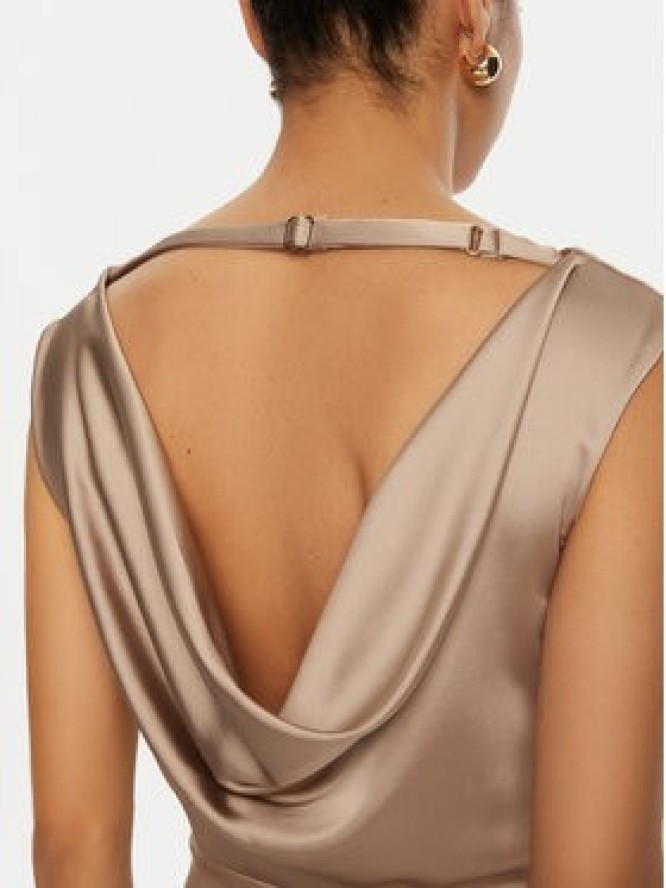 Imperial Sukienka koktajlowa AFBAIBA Beżowy Slim Fit