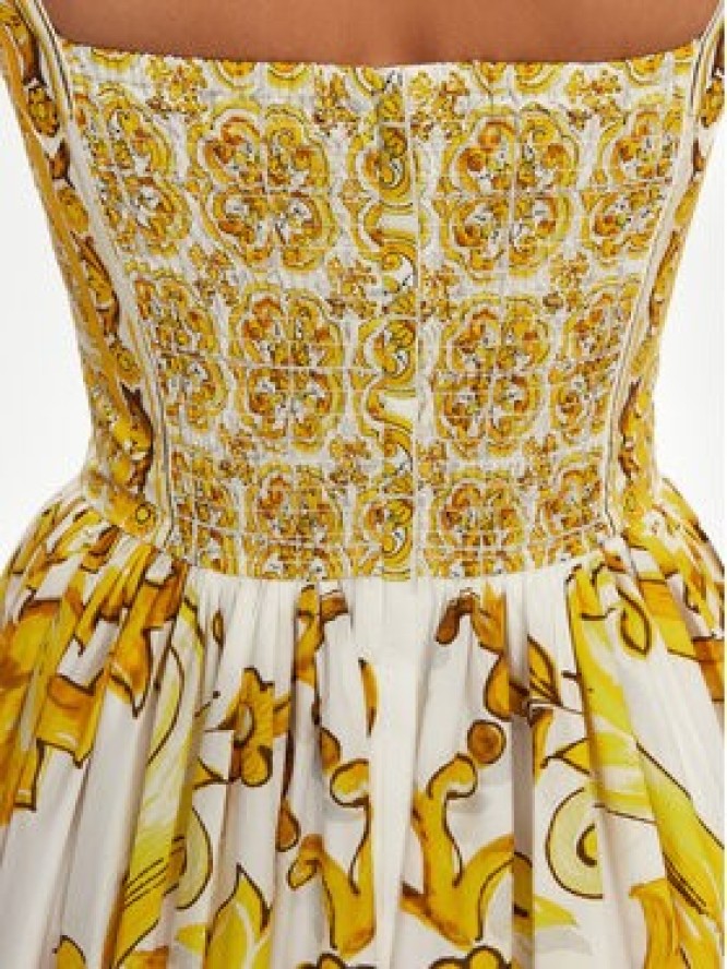 Dolce&Gabbana Sukienka letnia F6AEIT HH5A1 Żółty Regular Fit