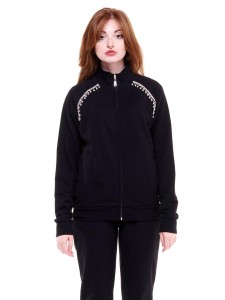 Bluza z bawełna z pełny zamek błyskawiczny na co dzień