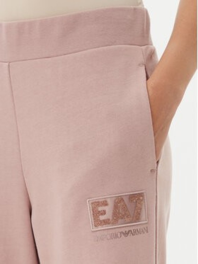 EA7 Emporio Armani Spodnie dresowe 7W000179 AF12473 U4079 Różowy Wide Leg