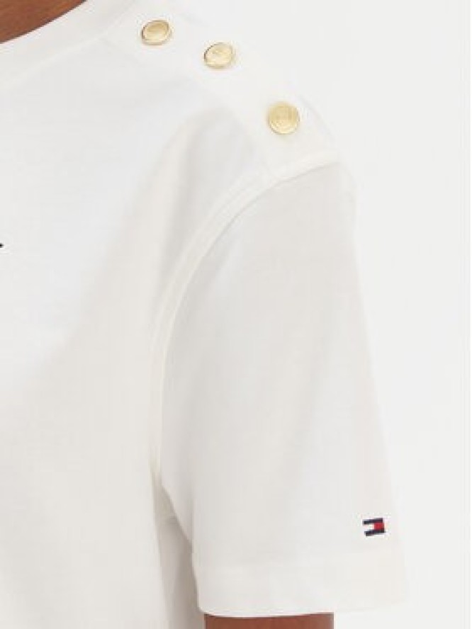 Tommy Hilfiger T-Shirt Script WW0WW47819 Écru Regular Fit