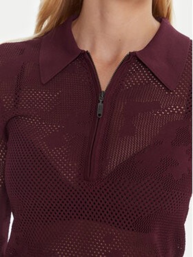 G-Star Raw Bluzka Pointelle D26657-B754 Bordowy Slim Fit