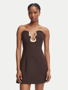 Bardot Sukienka koktajlowa Venya 60479DB Brązowy Slim Fit