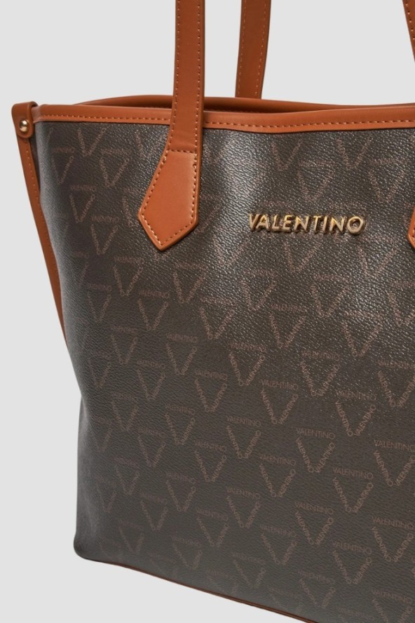 VALENTINO Brązowa damska shopperka Lady Re SS26