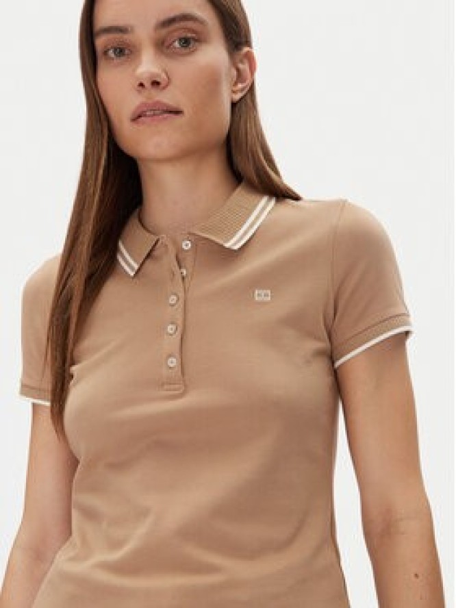 Tommy Hilfiger Polo Feminine Sporty Slim Polo Ss WW0WW44517 Khaki Regular Fit