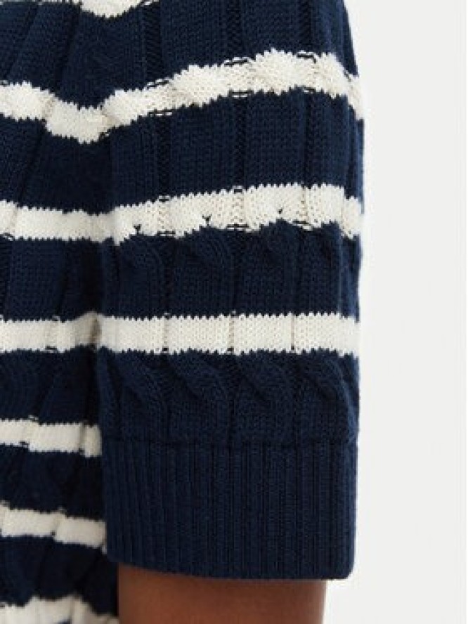 Tommy Hilfiger Sweter Cable Mid WW0WW38744 Granatowy Regular Fit