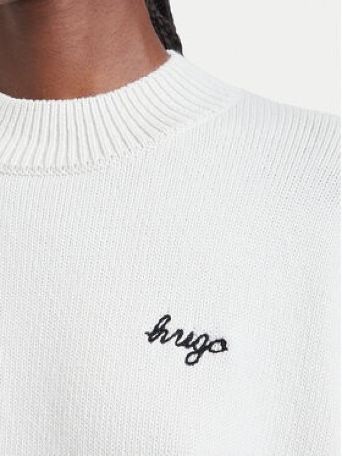 HUGO Sweter Shenny_B 50569622 Kremowy Oversize