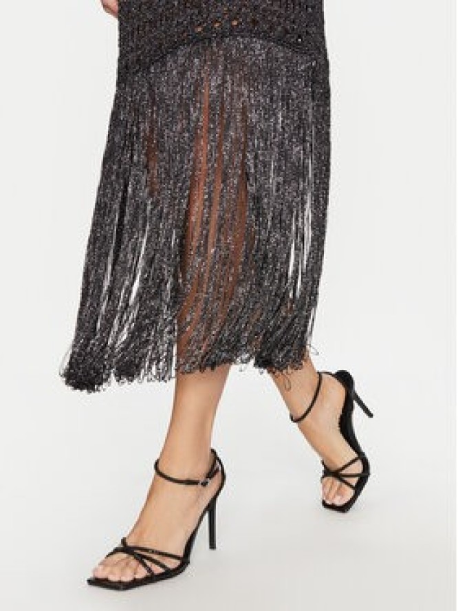 Simona Corsellini Sukienka dzianinowa P25CPABO0401 Czarny Slim Fit