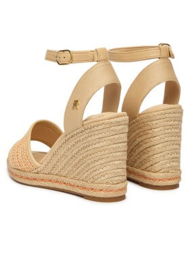 Tommy Hilfiger Espadryle High Wedge Espad FW0FW09471 Beżowy jasny